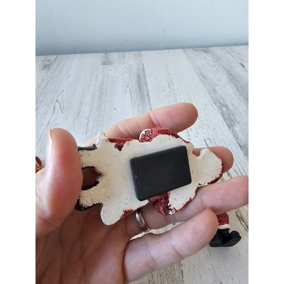 Vintage Santa magnet tree Xmas decor fridge - Picture 8 of 10